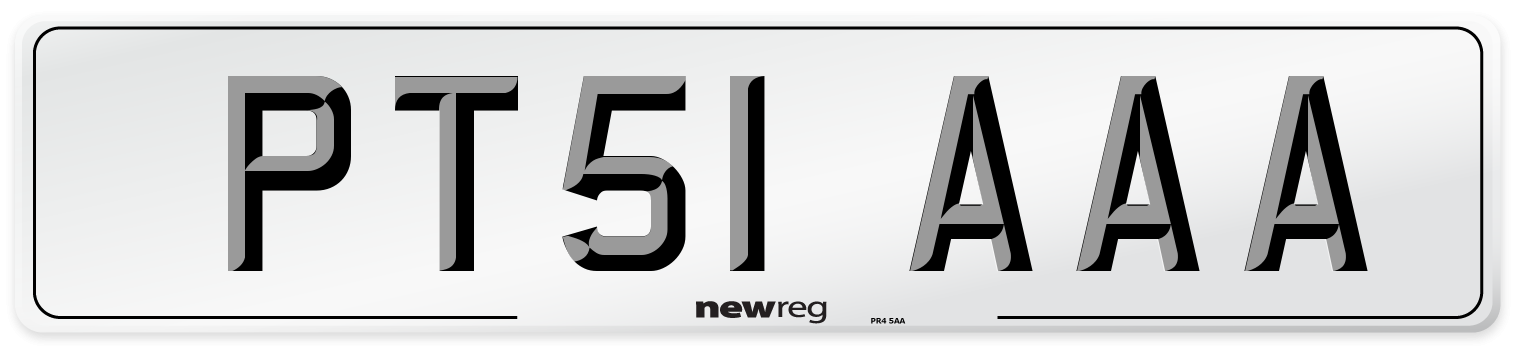 PT51 AAA Number Plate from New Reg